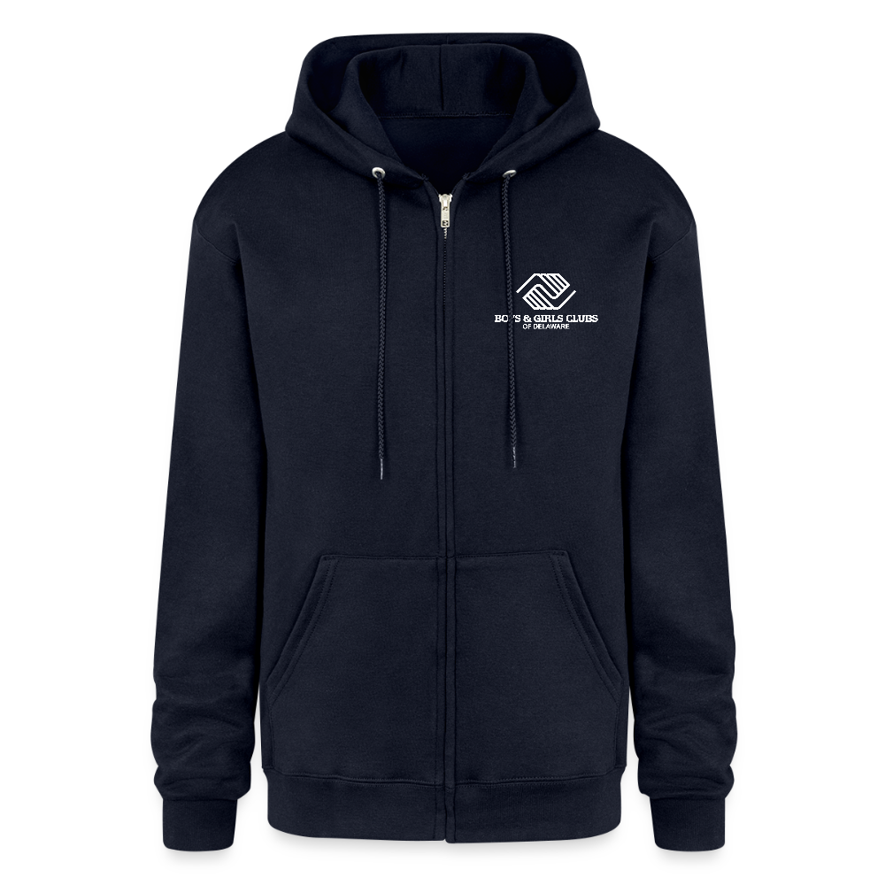 LOGO ONLY Champion Unisex Full Zip Hoodie - navy