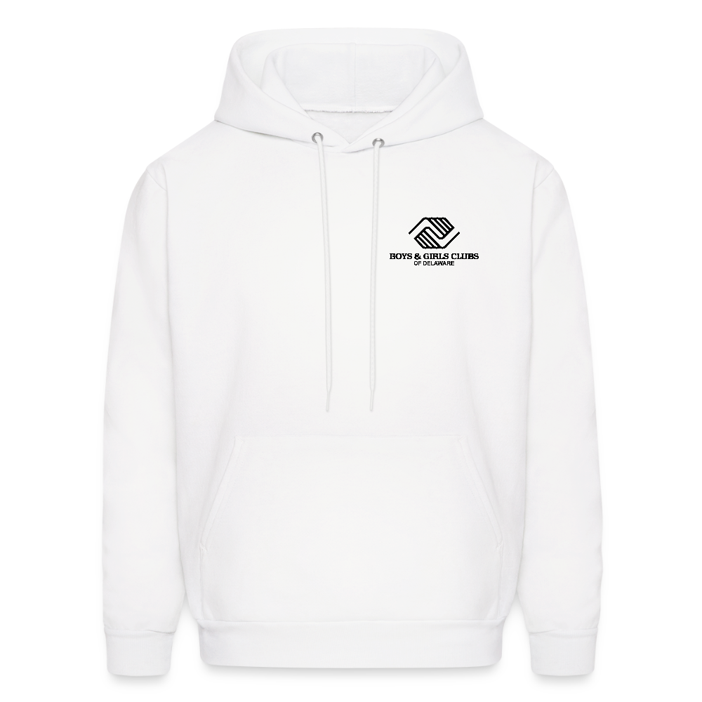 LOGO ONLY Men's Hoodie - white