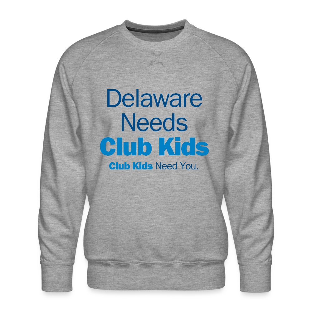 Delaware Needs Club Kids Men’s Premium Sweatshirt - heather grey