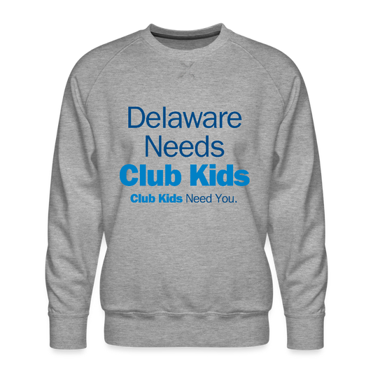 Delaware Needs Club Kids Men’s Premium Sweatshirt - heather grey