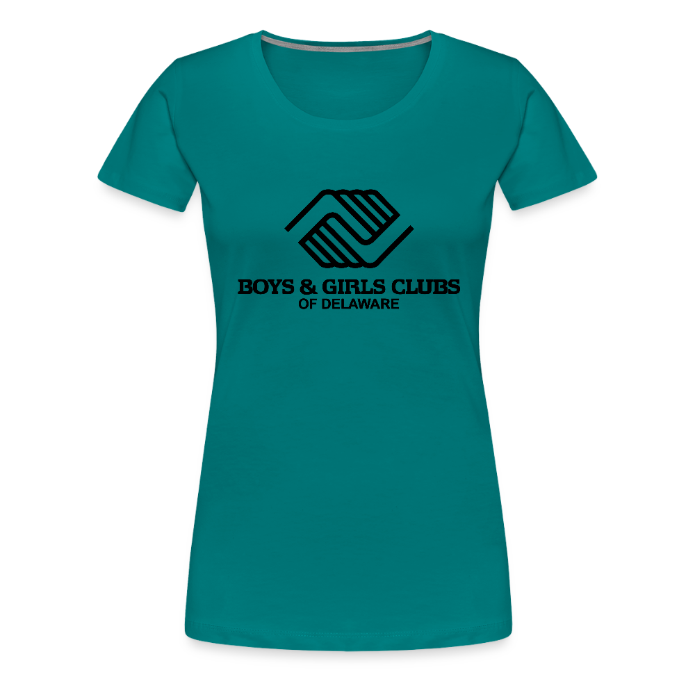LOGO ONLY Women’s Premium T-Shirt - teal