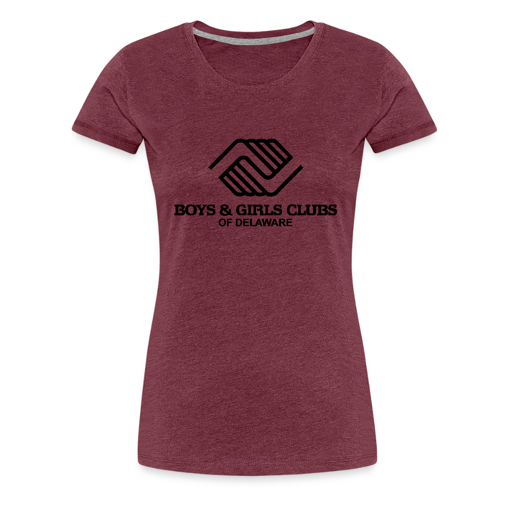 LOGO ONLY Women’s Premium T-Shirt - heather burgundy