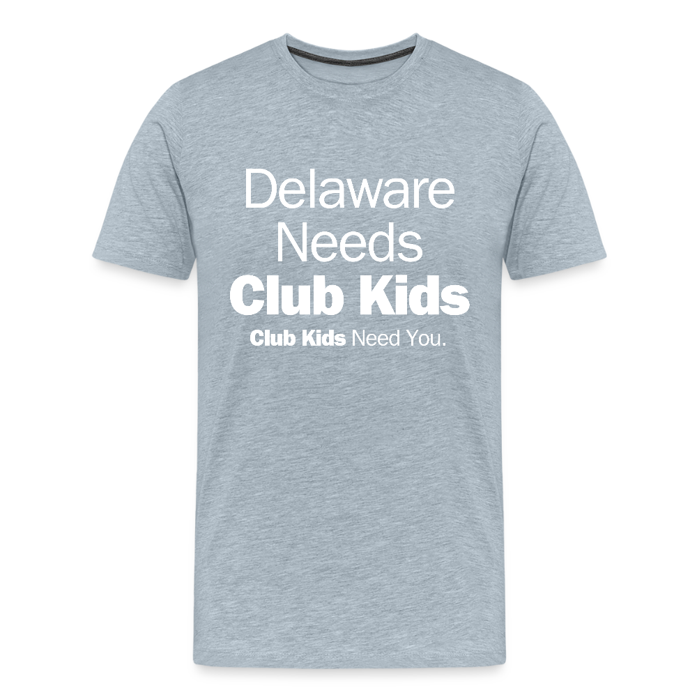 Delaware Needs Club Kids Men's Premium T-Shirt - heather ice blue