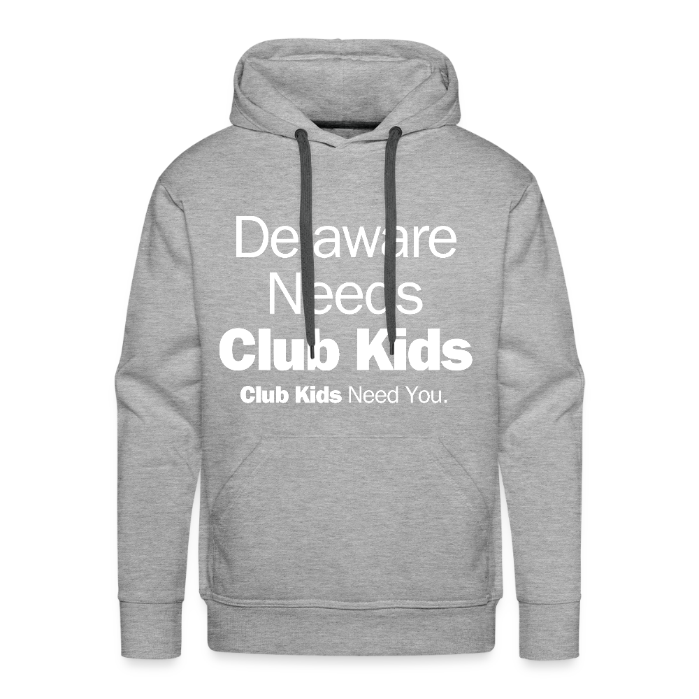 Delaware Needs Club Kids Men’s Premium Hoodie - heather grey