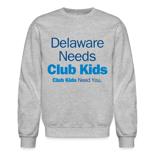 Delaware Needs Club Kids Crewneck Sweatshirt - heather gray