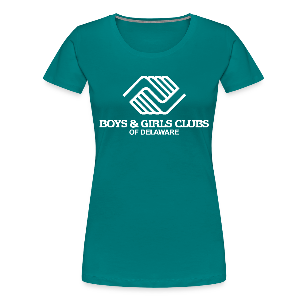 LOGO ONLY Women’s Premium T-Shirt - teal