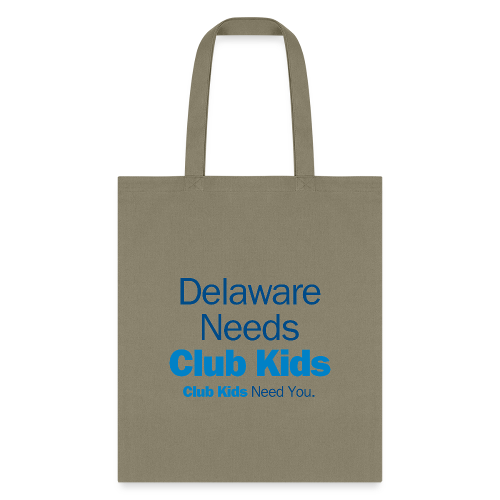 Delaware Needs Club Kids Tote Bag - khaki