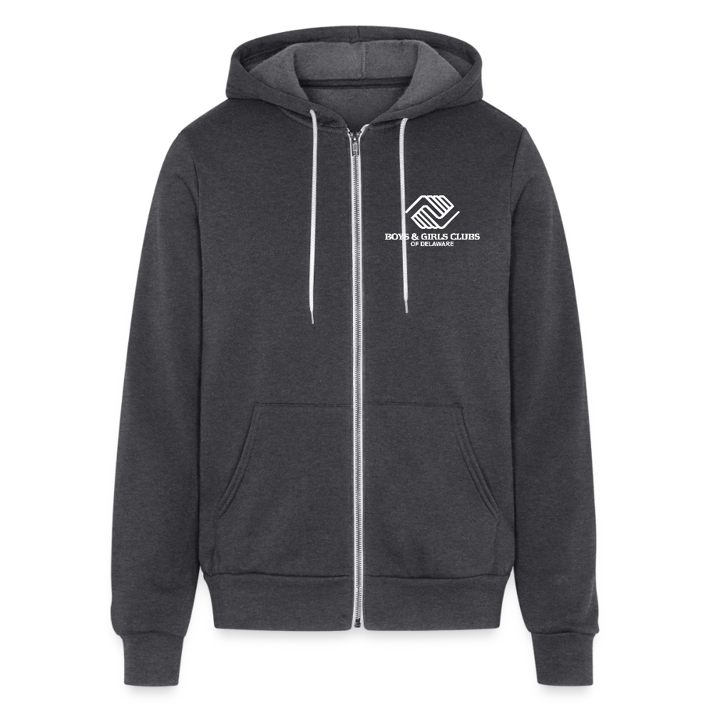 BGCDE Club Kids Need You Unisex Full Zip Hoodie - charcoal grey