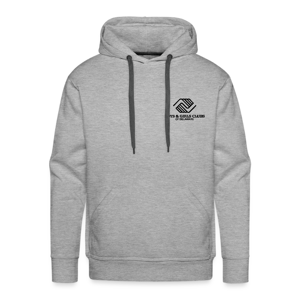LOGO ONLY Men’s Premium Hoodie - heather grey