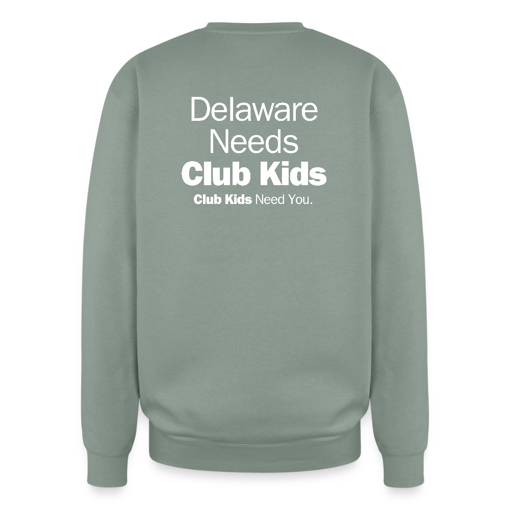 BGCDE Club Kids Need You Oversized Crewneck Sweatshirt - sage