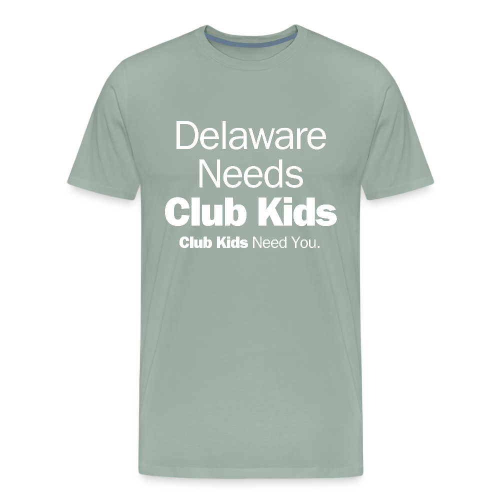 Delaware Needs Club Kids Men's Premium T-Shirt - steel green