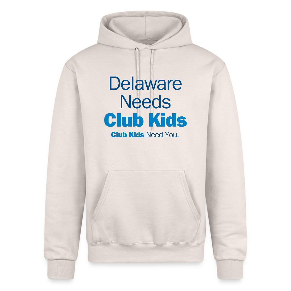 Delaware Needs Club Kids Champion Unisex Powerblend Hoodie - Sand
