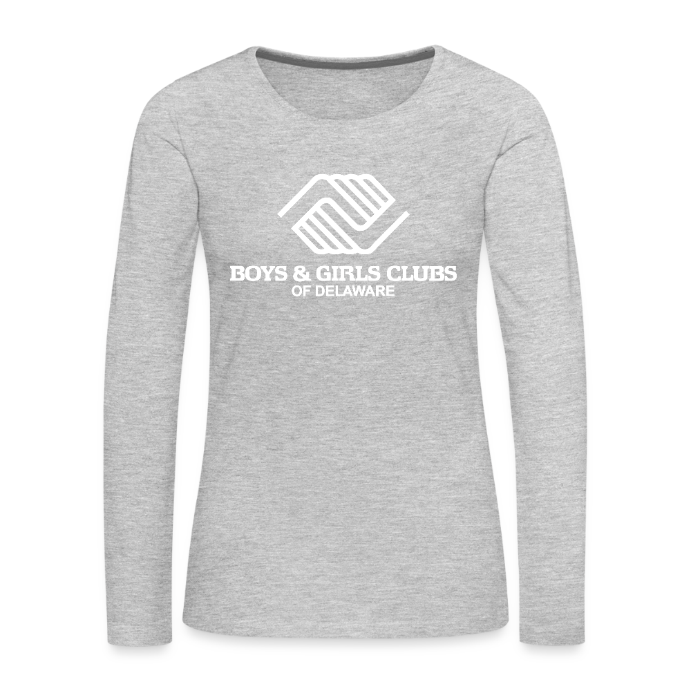 LOGO ONLY Women's Premium Long Sleeve T-Shirt - heather gray