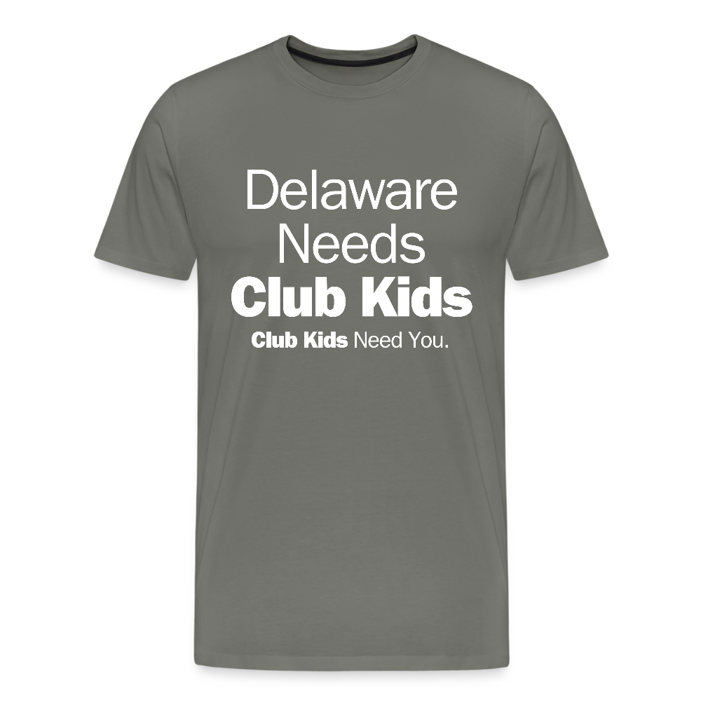 Delaware Needs Club Kids Men's Premium T-Shirt - asphalt gray