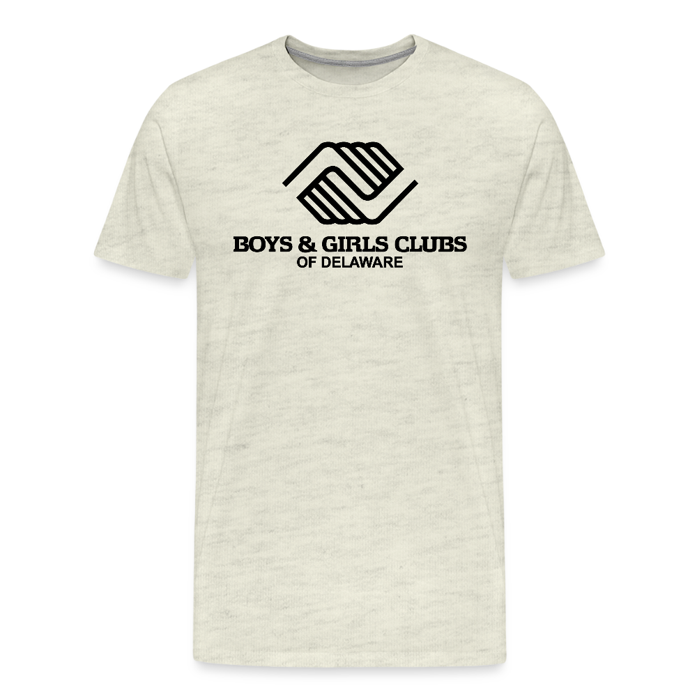 LOGO ONLY Men's Premium T-Shirt - heather oatmeal