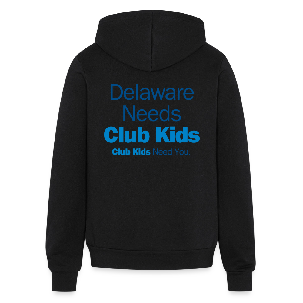 BGCDE Club Kids Need You BLUE - Dual Sided Unisex Full Zip Hoodie - black