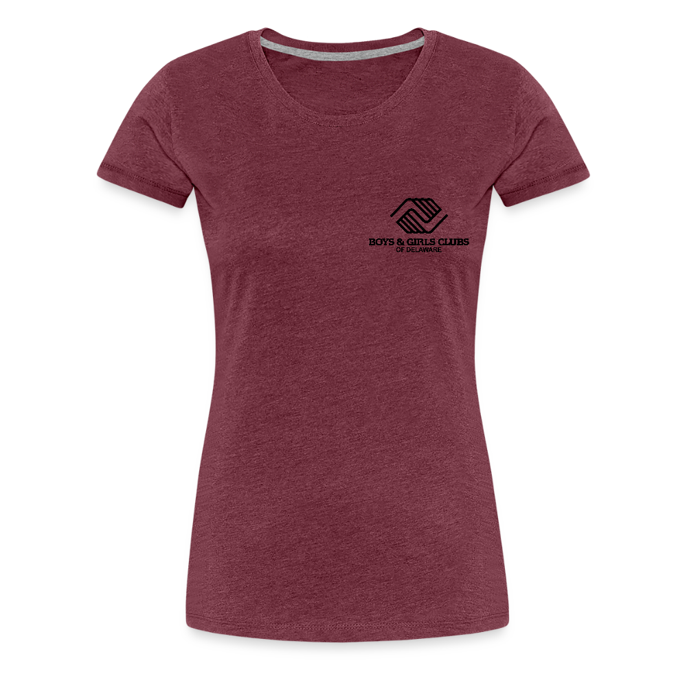 LOGO ONLY Women’s Premium T-Shirt - heather burgundy