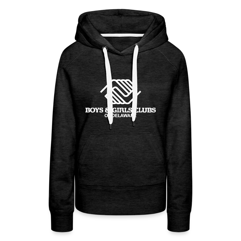 LOGO ONLY Women’s Premium Hoodie - charcoal grey