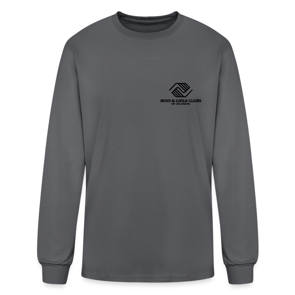 LOGO ONLY Men's Long Sleeve T-Shirt - charcoal