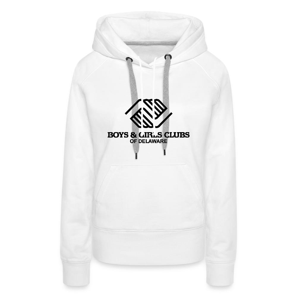 LOGO ONLY Women’s Premium Hoodie - white