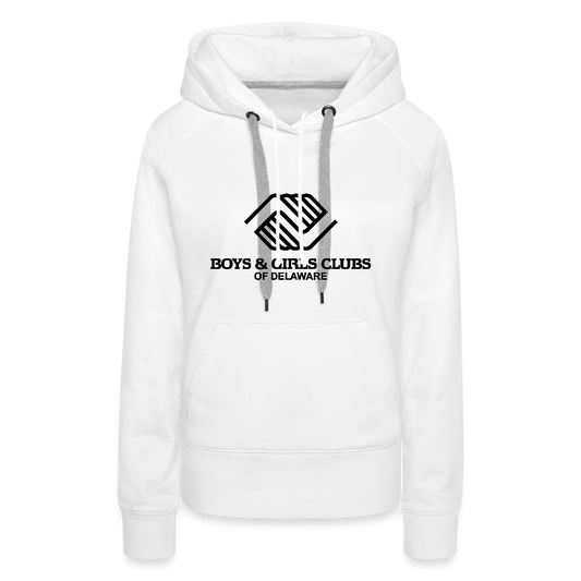 LOGO ONLY Women’s Premium Hoodie - white