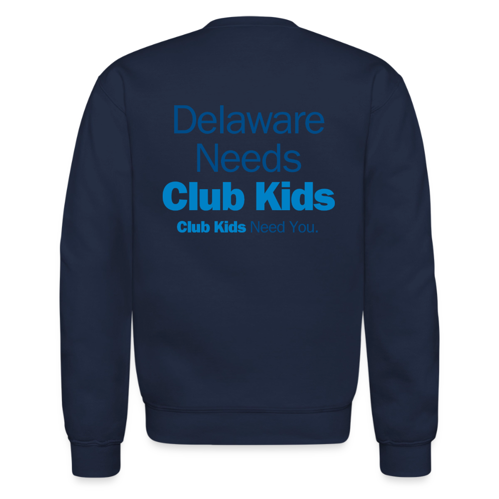 BGCDE Club Kids Need You BLUE - Dual Sided Crewneck Sweatshirt - navy