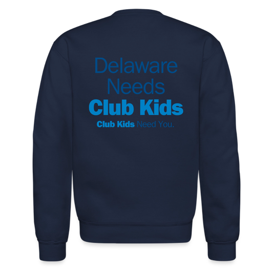 BGCDE Club Kids Need You BLUE - Dual Sided Crewneck Sweatshirt - navy