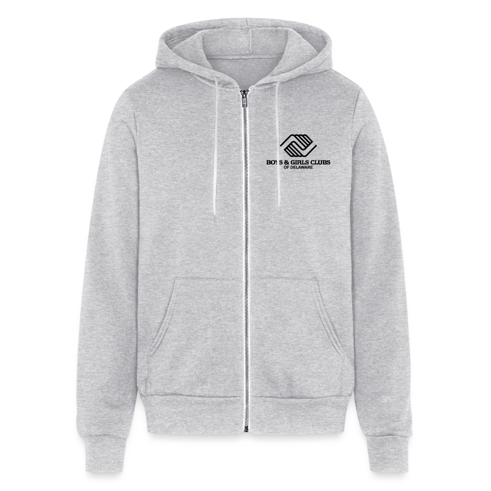 BGCDE Club Kids Need You BLUE - Dual Sided Unisex Full Zip Hoodie - heather gray