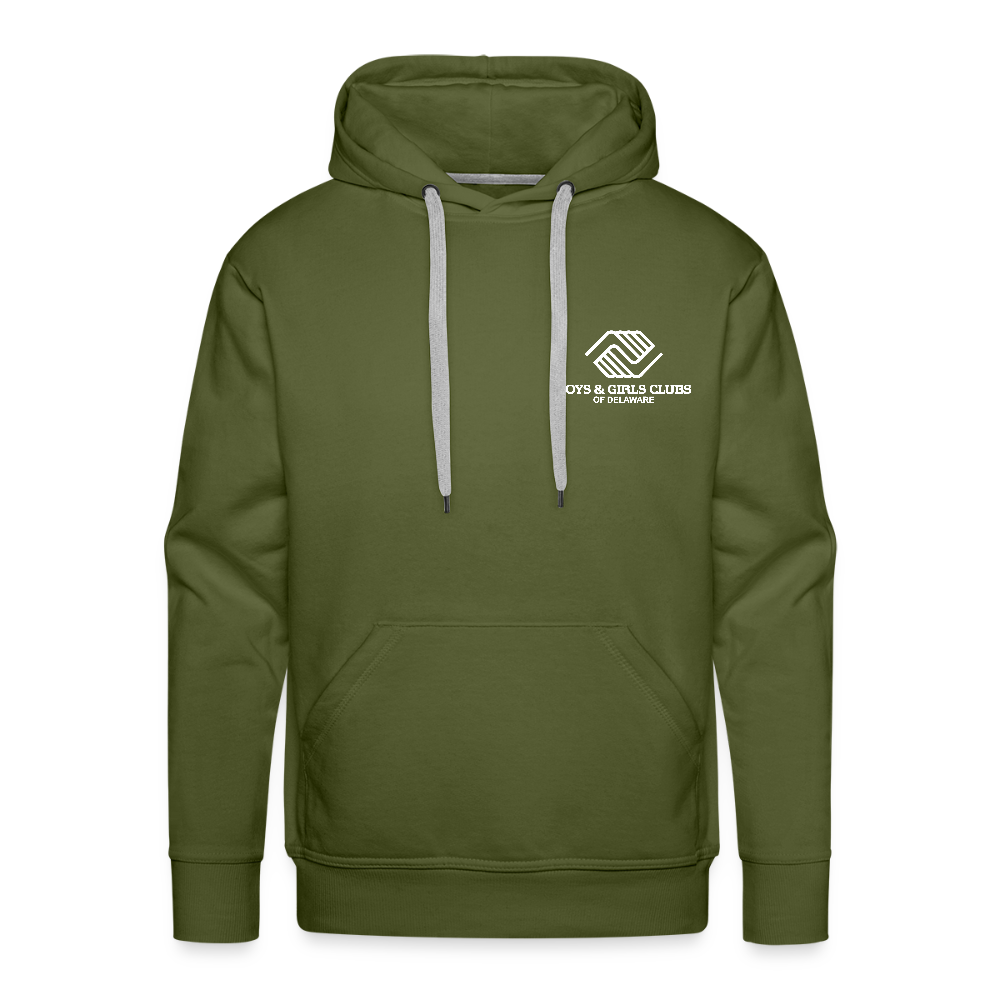 LOGO ONLY Men’s Premium Hoodie - olive green