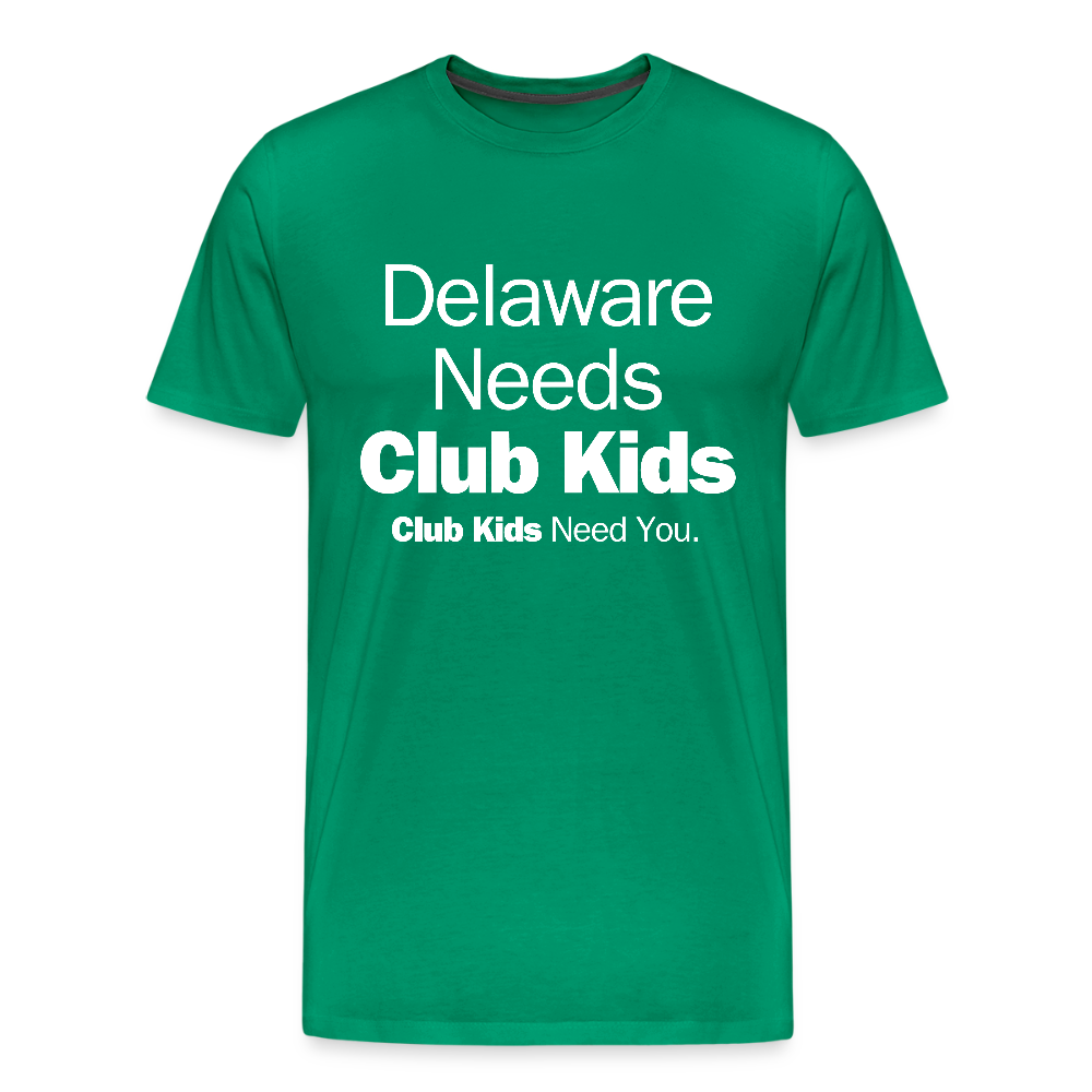 Delaware Needs Club Kids Men's Premium T-Shirt - kelly green