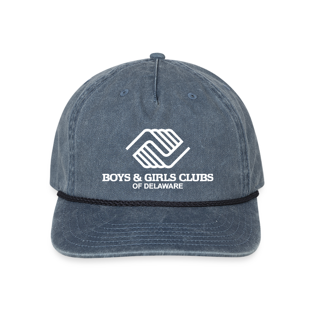 LOGO ONLY Vintage Washed Rope Cap - washed navy