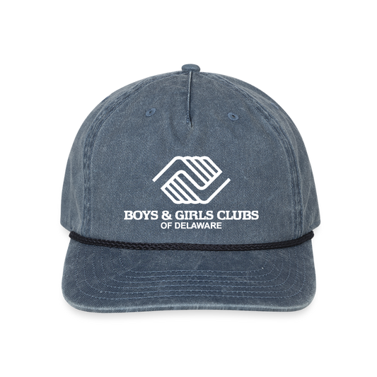 LOGO ONLY Vintage Washed Rope Cap - washed navy