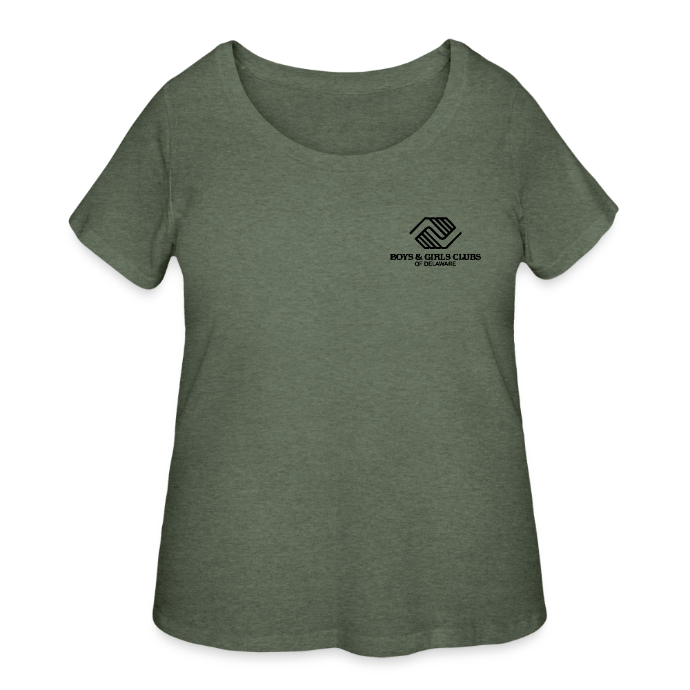 LOGO ONLY Women’s Curvy T-Shirt - heather military green