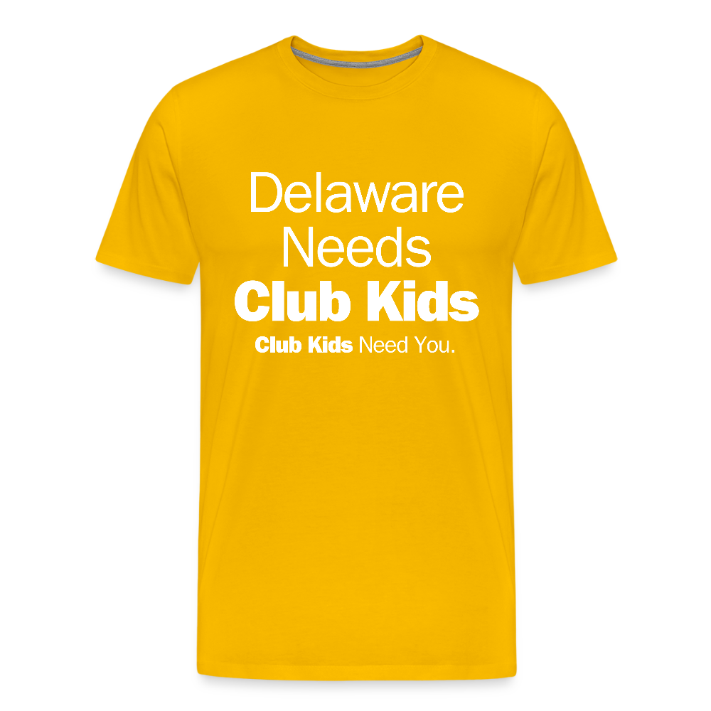 Delaware Needs Club Kids Men's Premium T-Shirt - sun yellow
