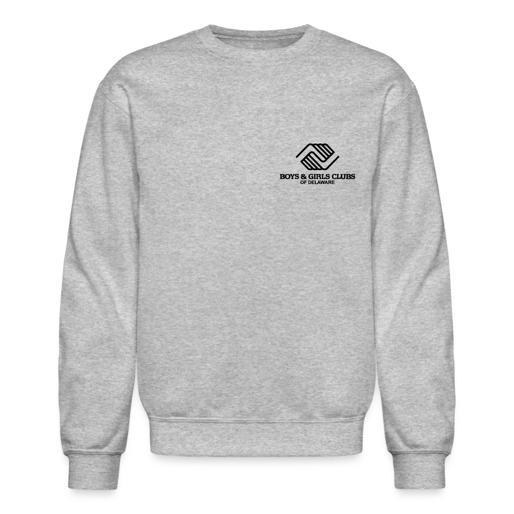 BGCDE Club Kids Need You Blue- Dual Sided Crewneck Sweatshirt - heather gray