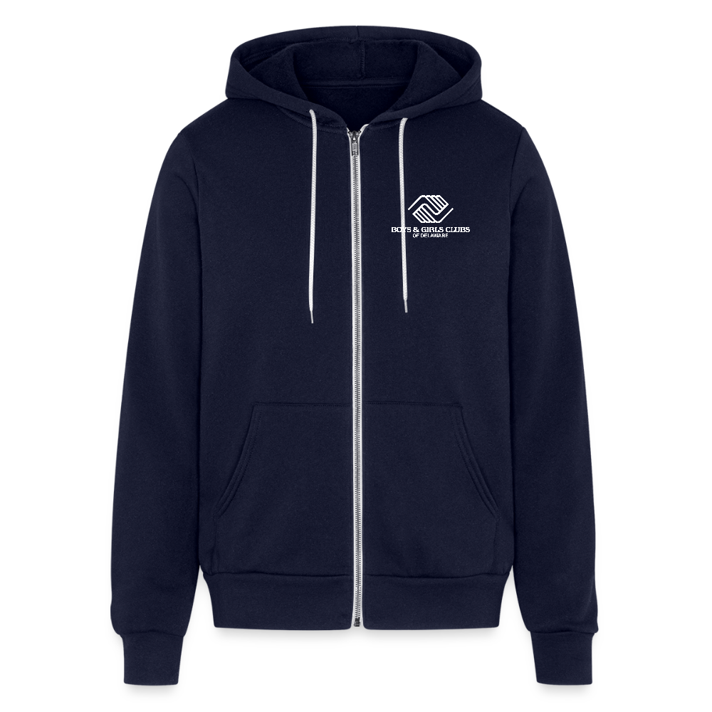 LOGO ONLY Unisex Full Zip Hoodie - navy