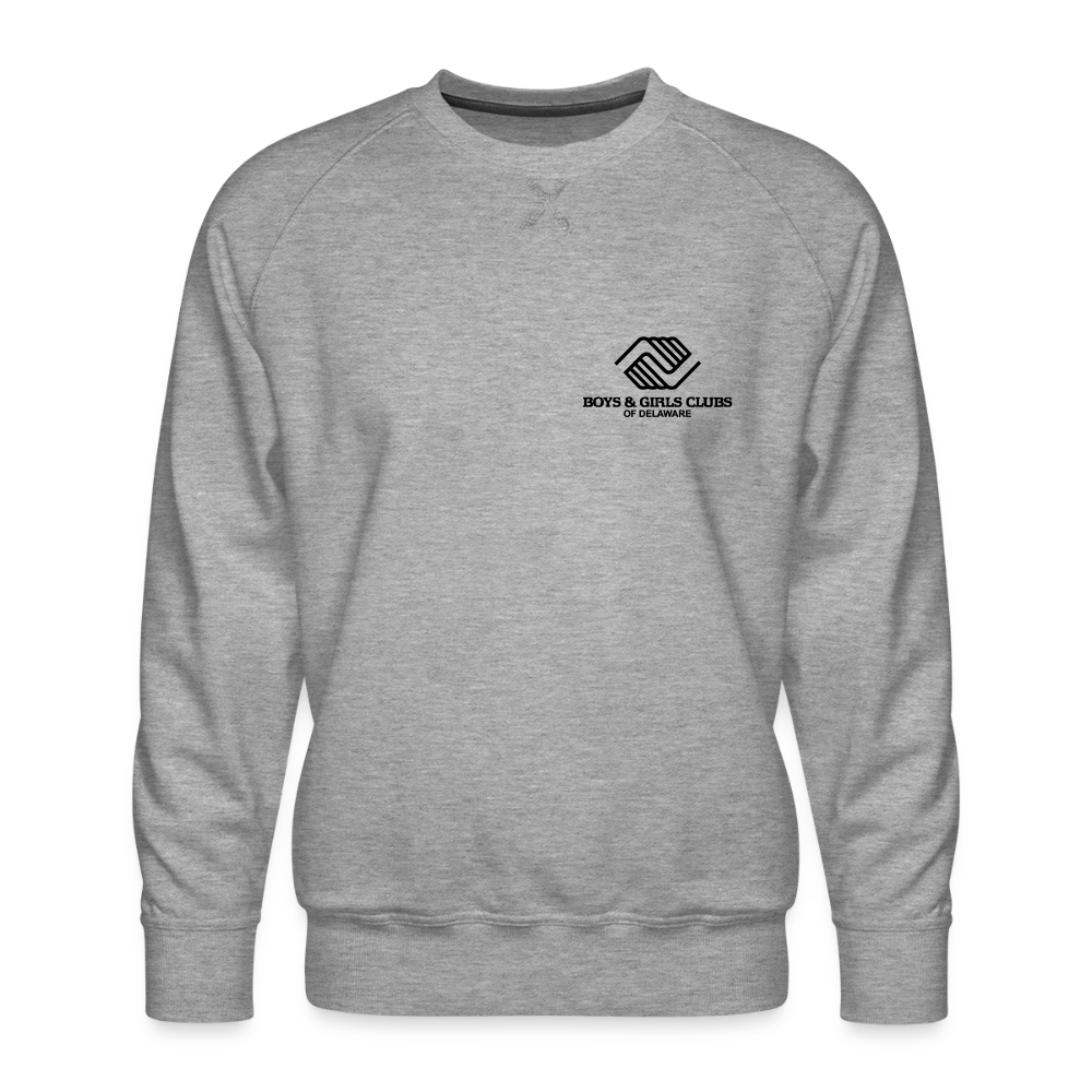 BGCDE Club KIds Need You BLUE - Dual Sided Men’s Premium Sweatshirt - heather grey