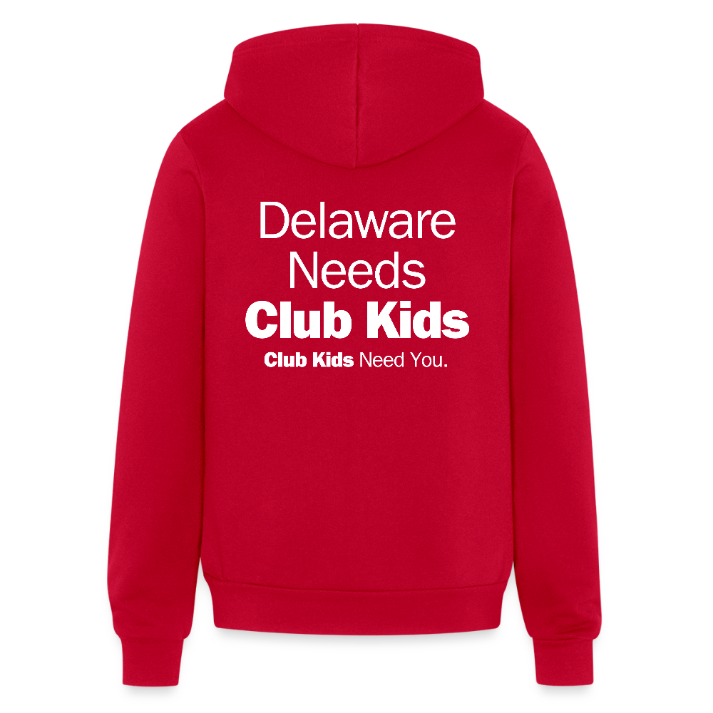 BGCDE Club Kids Need You Unisex Full Zip Hoodie - red