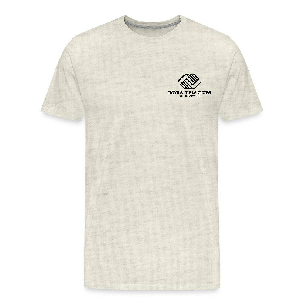 LOGO ONLY Men's Premium T-Shirt - heather oatmeal