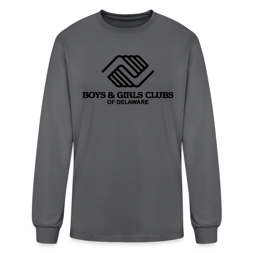 LOGO ONLY Men's Long Sleeve T-Shirt - charcoal