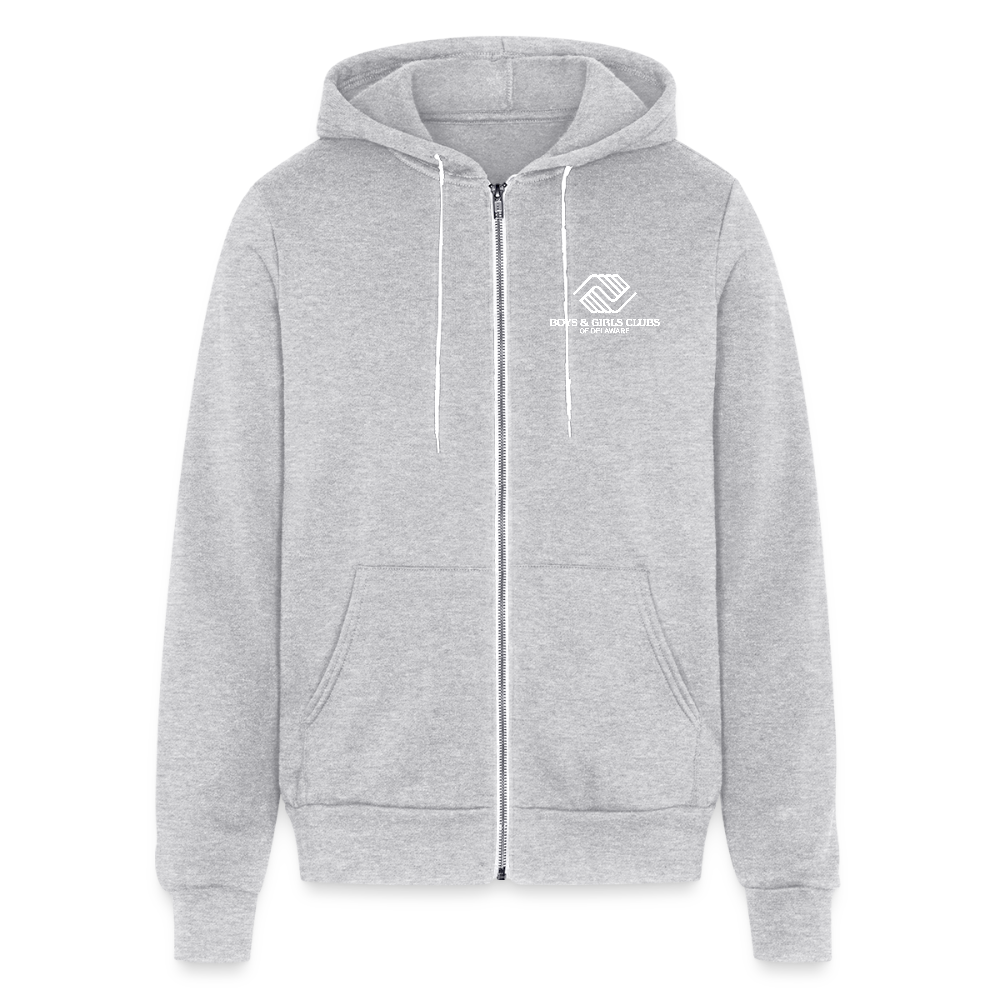 LOGO ONLY Unisex Full Zip Hoodie - heather gray
