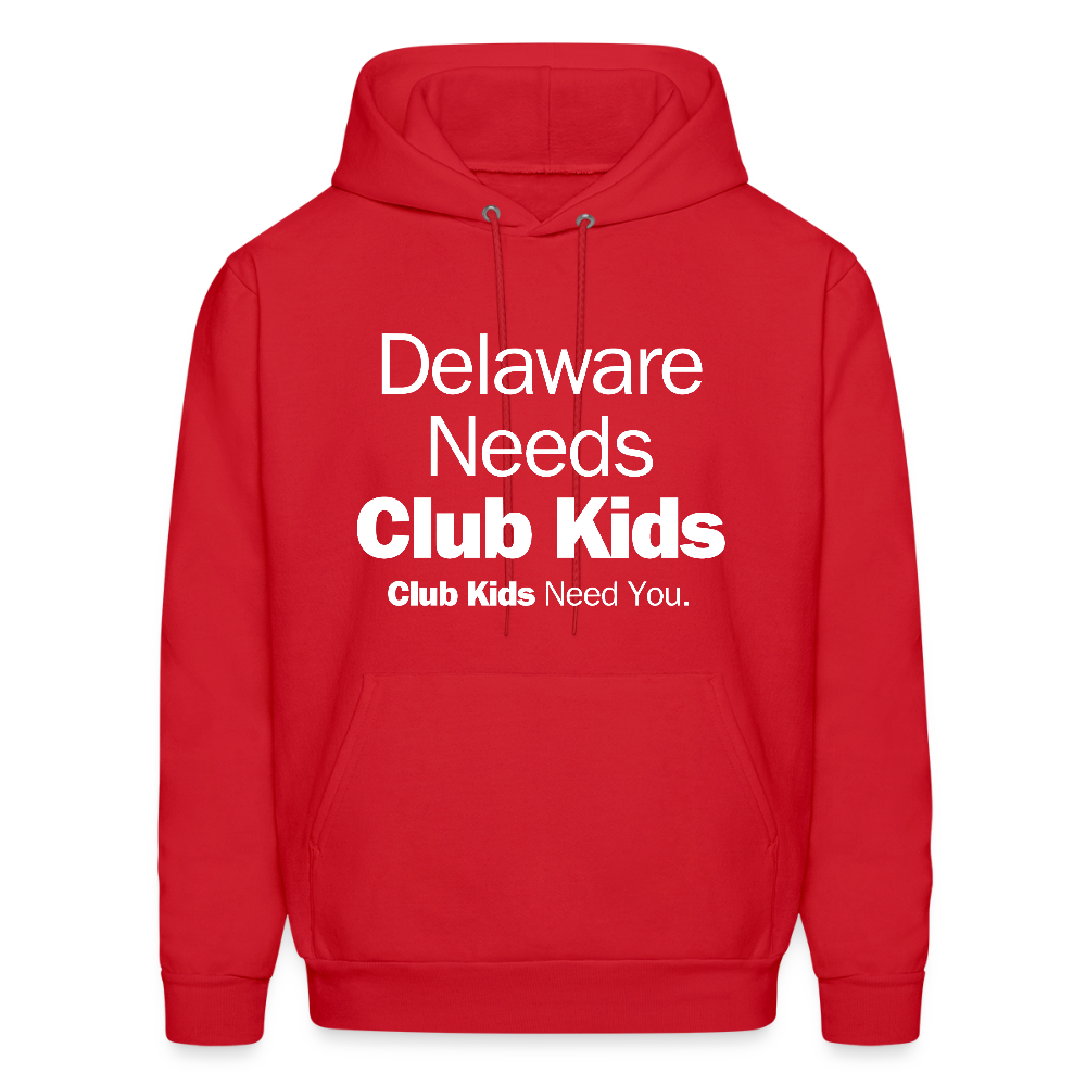 Delaware Needs Club Kids Men's Hoodie - red