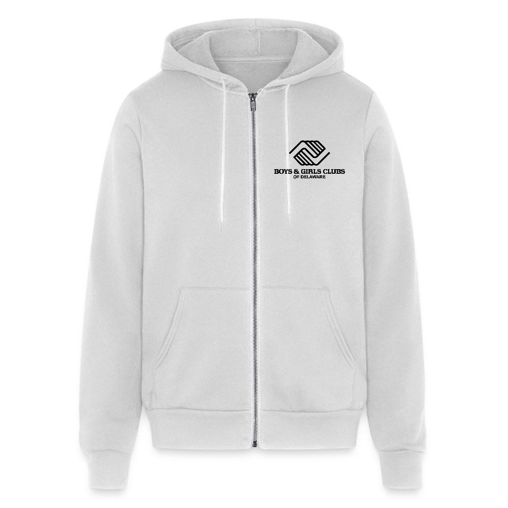 LOGO ONLY Unisex Full Zip Hoodie - silver