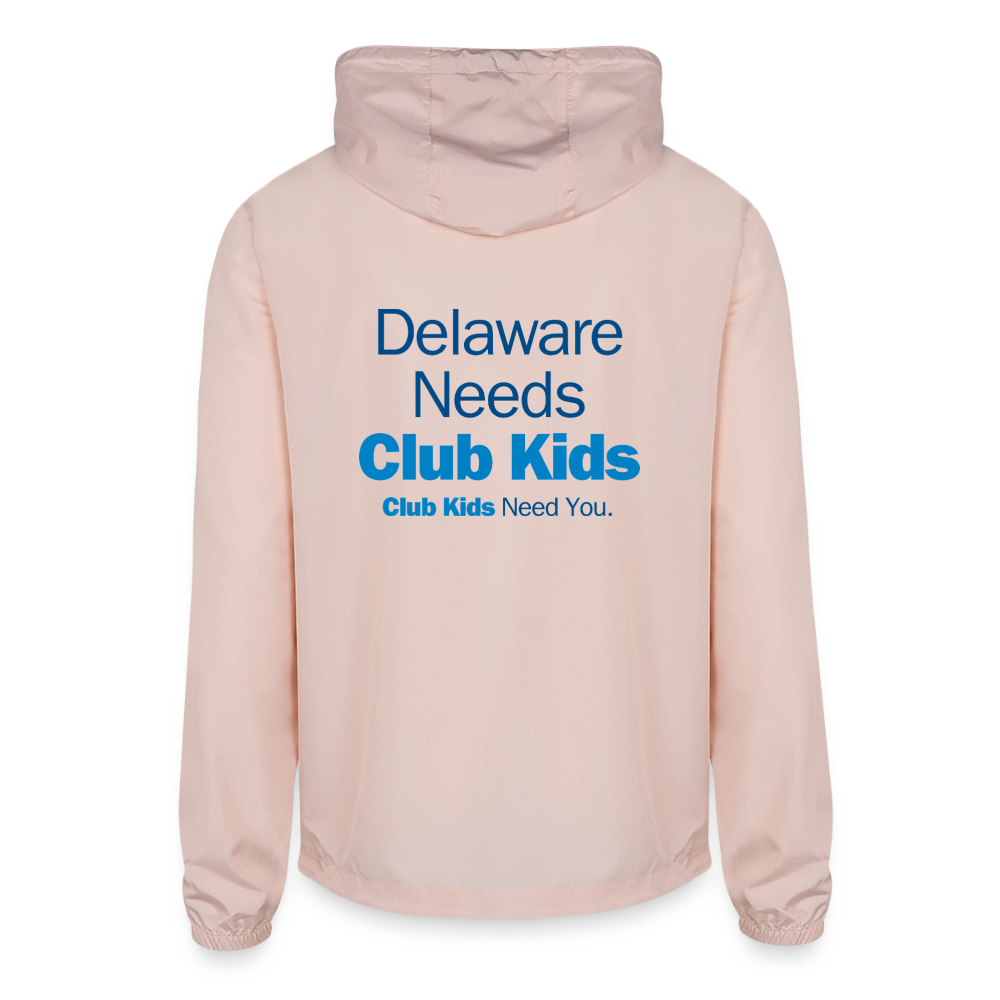 BGCDE Club Kids Need You BLUE- Dual Sided Unisex Lightweight Windbreaker Jacket - blush pink 