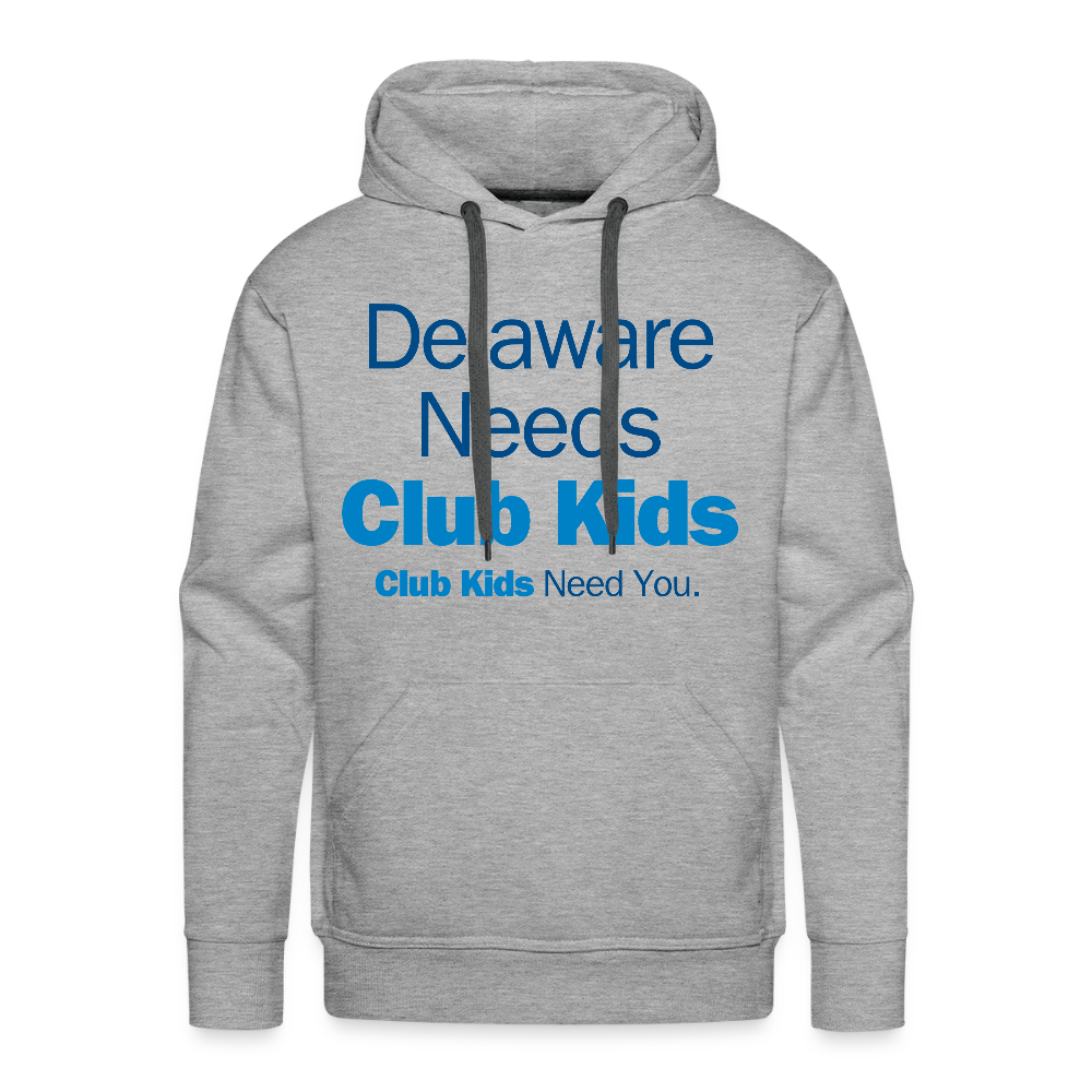 Delaware Needs Club Kids Men’s Premium Hoodie - heather grey