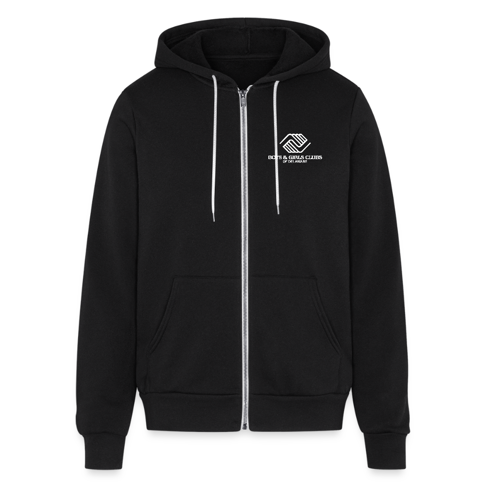 LOGO ONLY Unisex Full Zip Hoodie - black