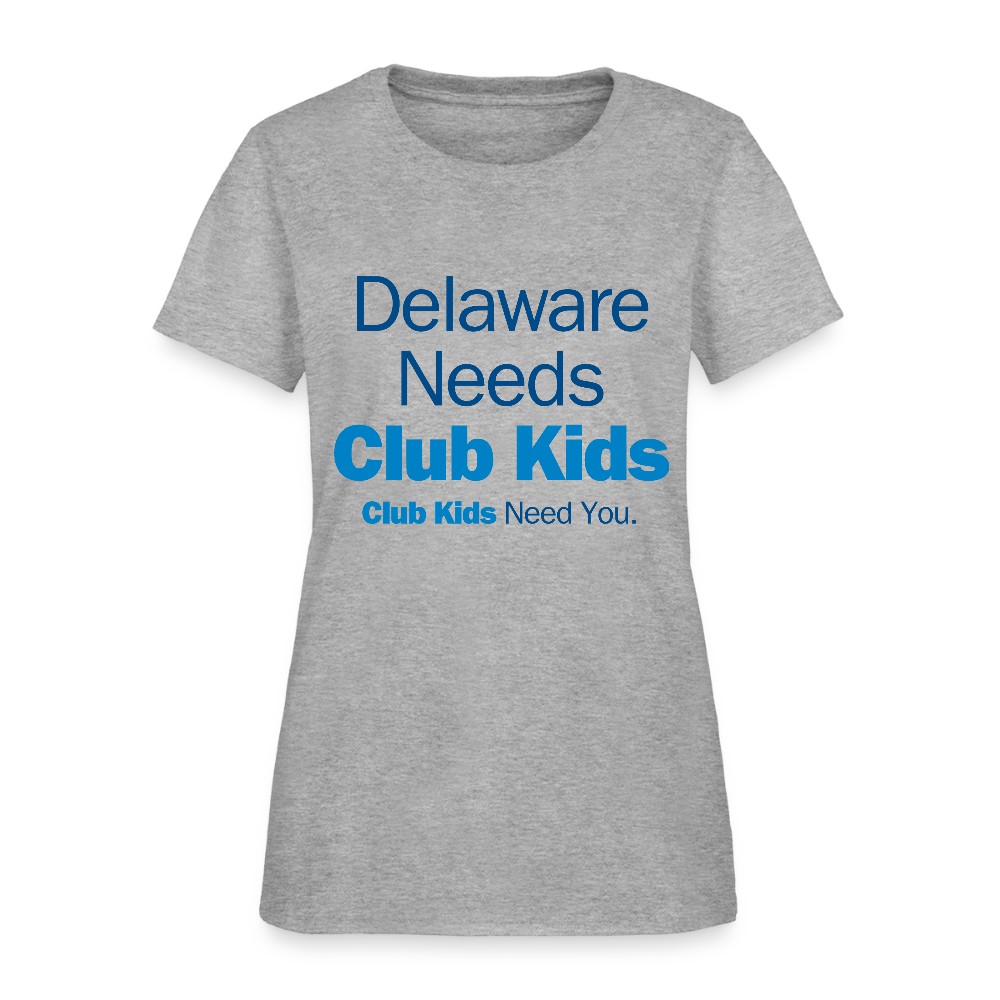 Delaware Needs Club Kids Women's T-Shirt - heather gray