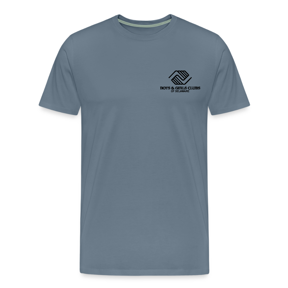LOGO ONLY Men's Premium T-Shirt - steel blue