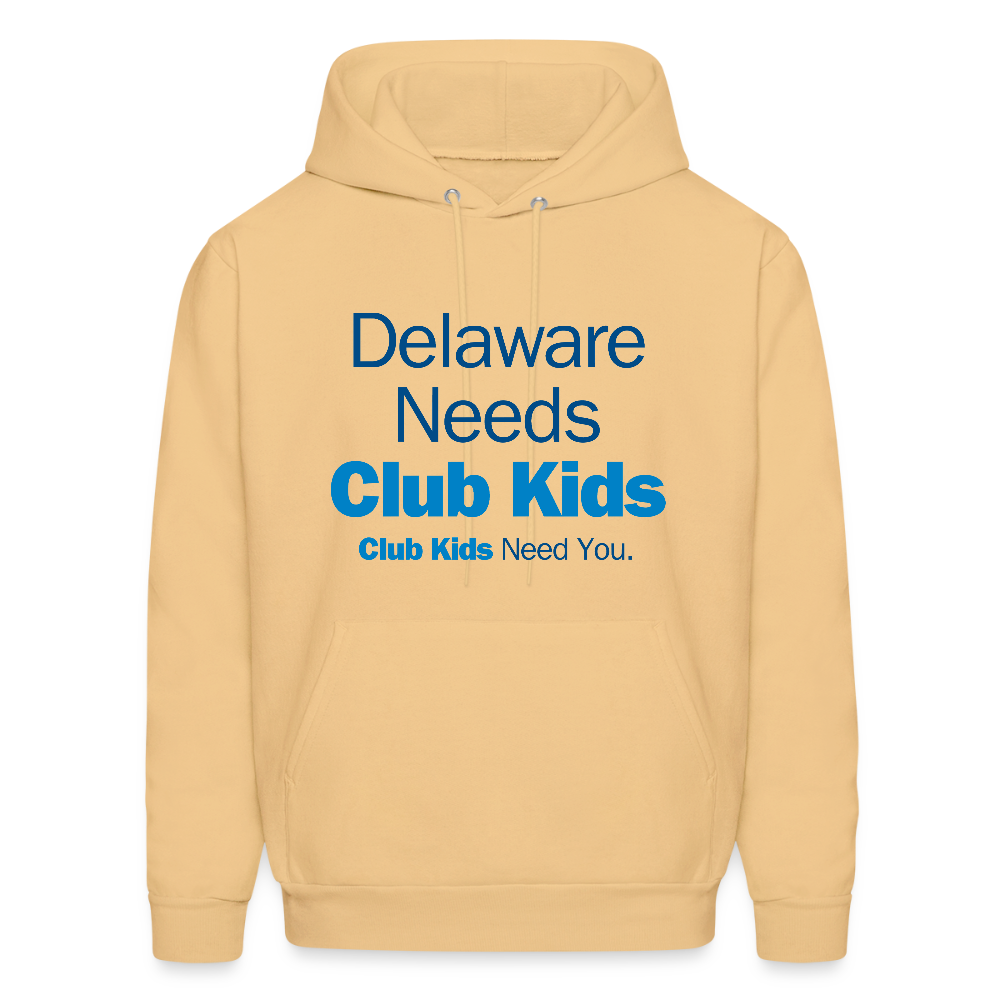 Delaware Needs Club Kids Men's Hoodie - light gold 