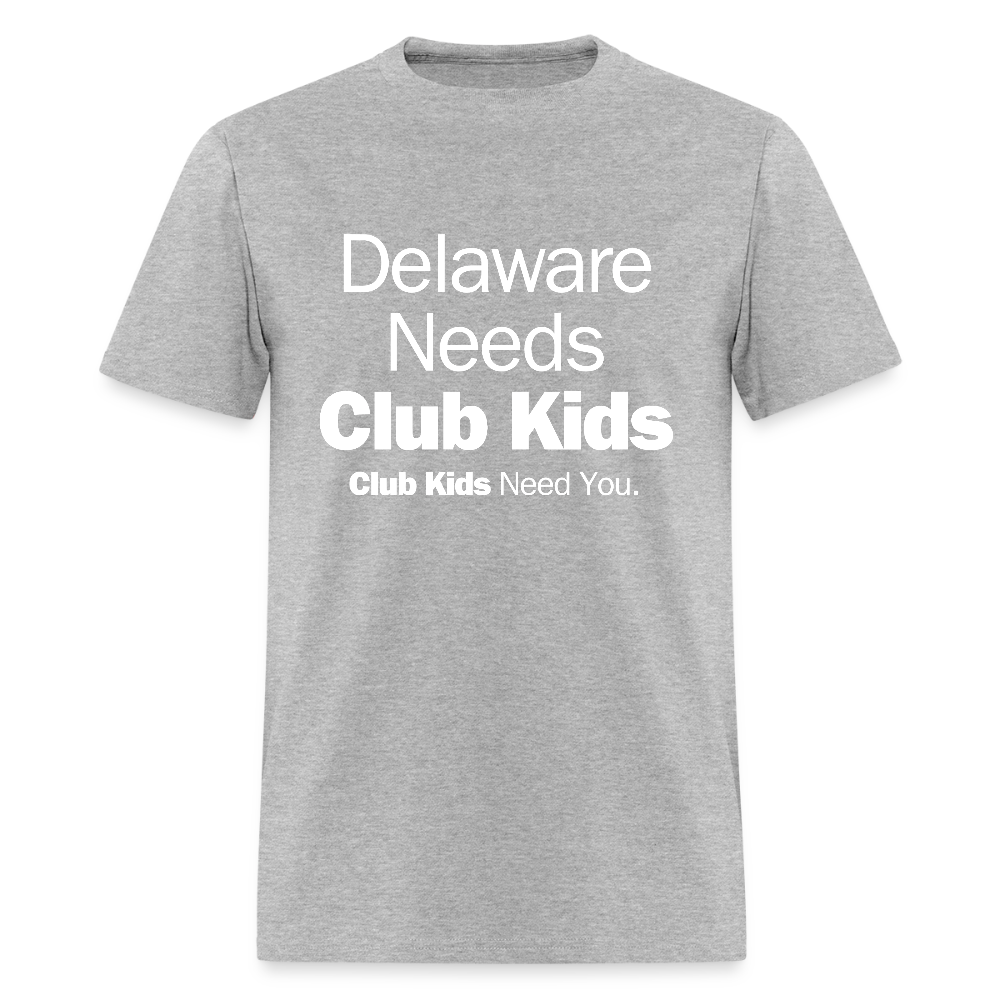 Delaware Needs Club Kids Men's T-Shirt | GILDAN 5000 - heather gray